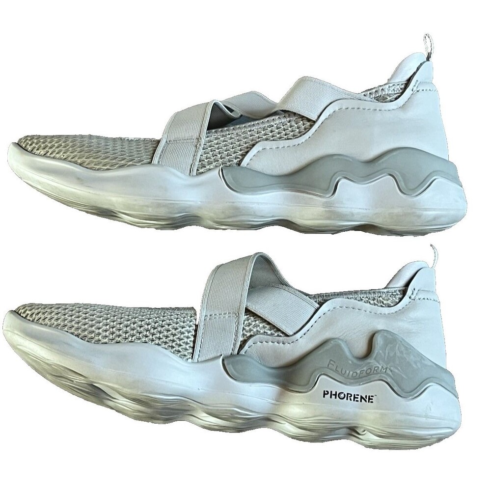 ECCO Elo Mary Jane Flats Women 39 Light Gray Walking Comfort Shoes US Size 8-8.5